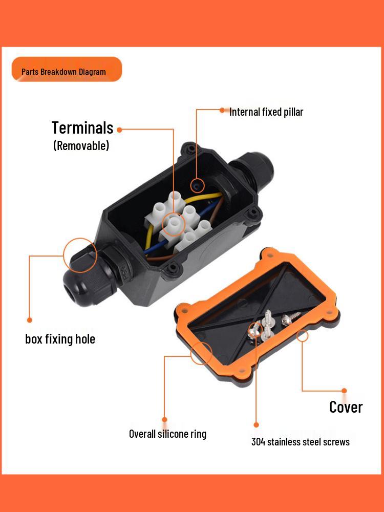 Outdoor Waterproof IP68 Flame Retardant Junction Box for Street Light Cable Sealing