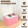 Wooden Pad and Tampon Holder 2-Compartment Countertop Storage Box with Hinged Lid Multi-role Bathroom Feminine Product Organizer