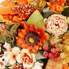 Fall Swag For Front Door Flower Maple Berry Teardrop Swag Hangable Wreath Decorations For Holiday Decorators Office Apartment
