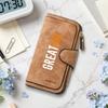 Stylish Long Wallet with Inspirational Slogan Durable 