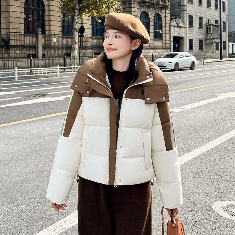 New women's winter short cotton-padded clothes, cotton-padded clothes, fashionable design sense, loose and thickened warm jacket
