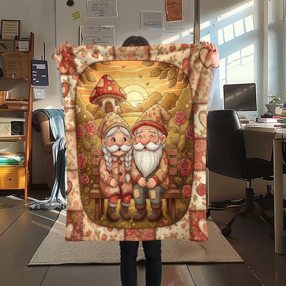 1 Stück Valentinstag Druck Flanelldecke, Hohe Qualität, Bequem für Alle Jahreszeiten, Heimdekoration, Perfekt für Weihnachten, Geburtstagsgeschenk