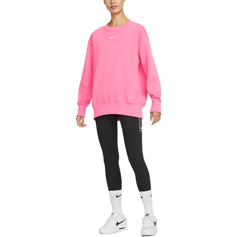 Nike Sweatshirts Women's Pink Crew Neck Moderate Regular DQ5734-684