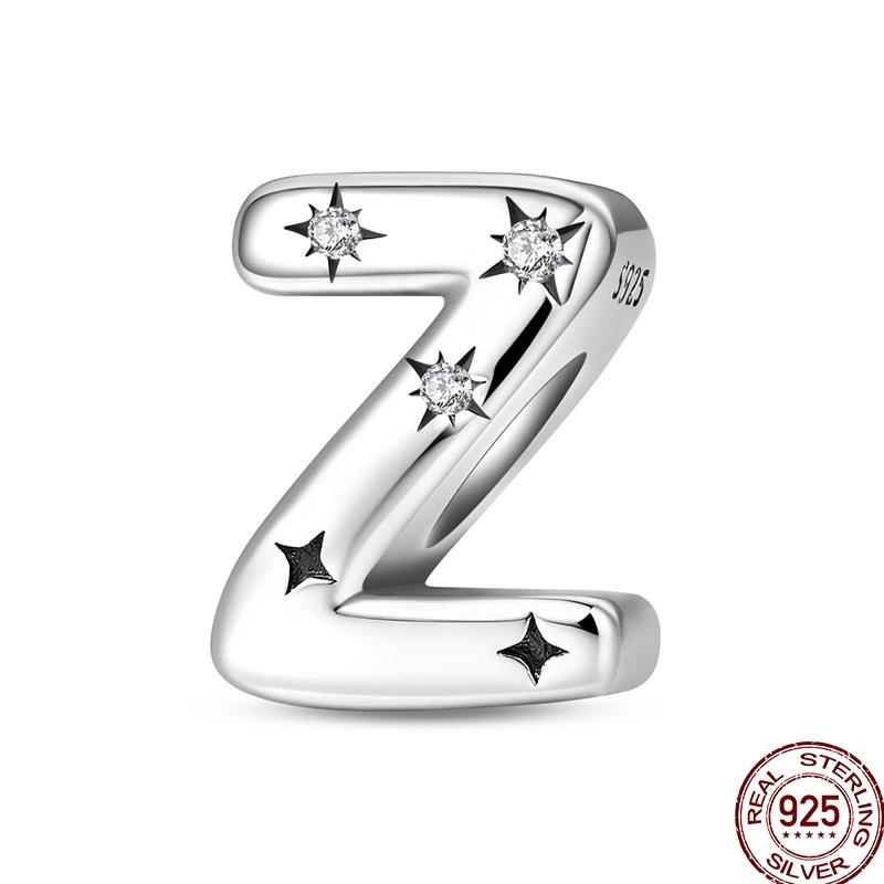 Copper 26 Letter A-Z Alphabet Charm Beads Fit Original Bangle Bracelet Necklace Pendant Jewelry Accessories Making