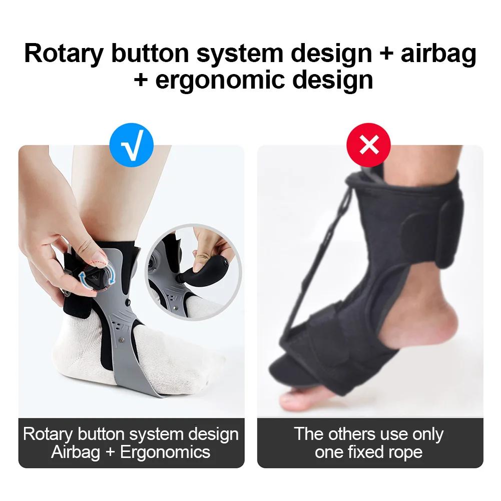 Ankle Foot Orthosis Foot Drop Support Brace Weightlight Easy Wearing Adjustable Tightness Improve Foot Drop for Paralysis