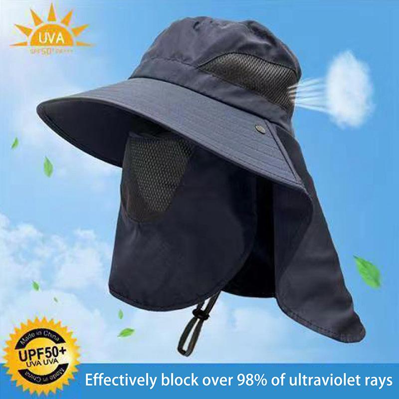 Summer Large Sun Hat For Men Women Breathable Fishing Caps Sun Uv Protection Fisherman Hat Hiking Outdoor Beach Cap Gifts