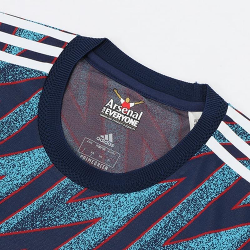 Adidas Tricou de Joc Arsenal Sezonul 21-22 Deplasare Versiune Jucător Mânecă Scurtă Tricou de Fotbal Bărbați tricouri Albastru GM0212