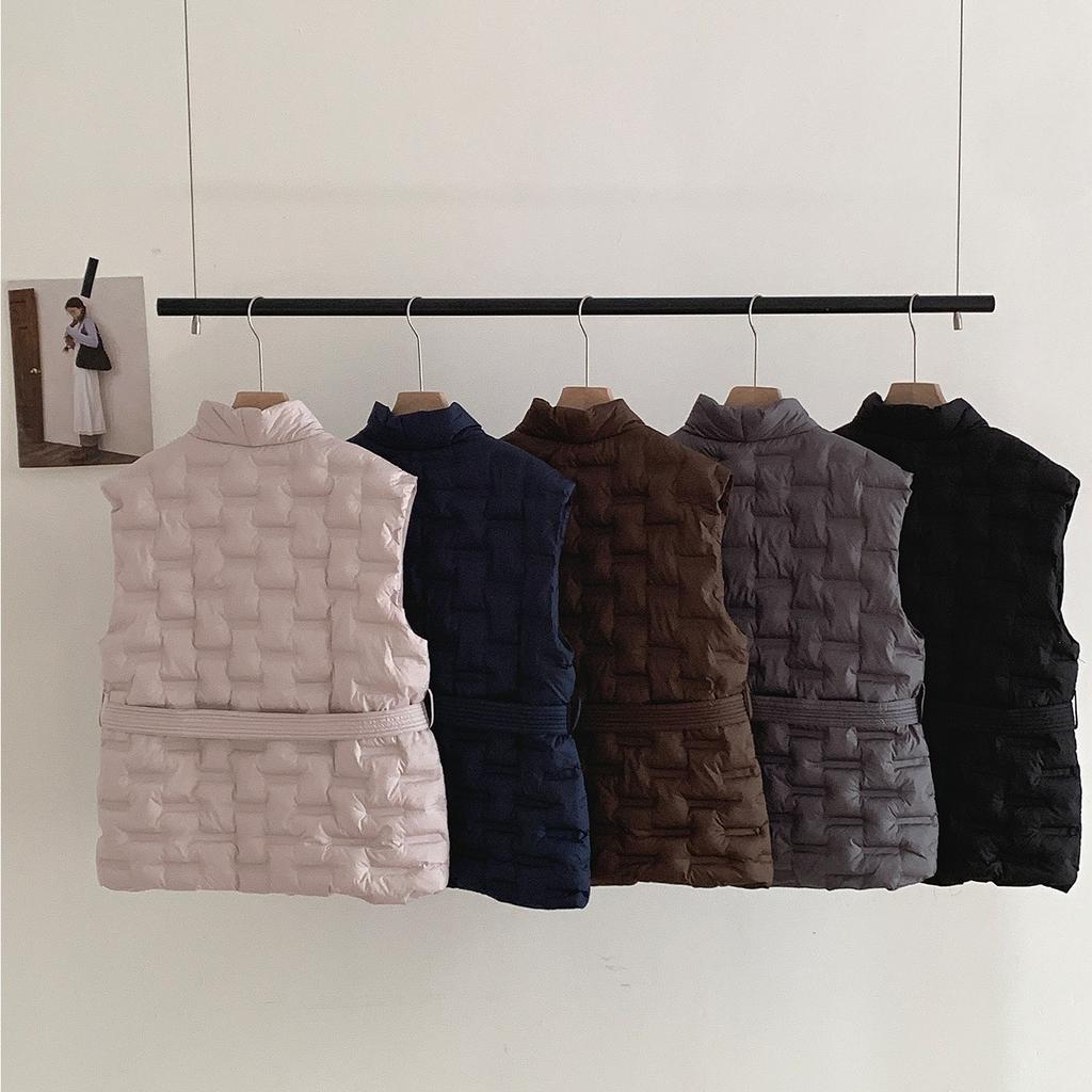 Outer vest women's stand-up collar cotton clothes vest loose fashion new thickened autumn and winter waist foreign style