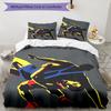 Set Biancheria da Letto 3 Pezzi Wrestling Copripiumino Chiusura Include 1 Copripiumino e 2 Federe, Morbido e Confortevole per Tutte le Stagioni.