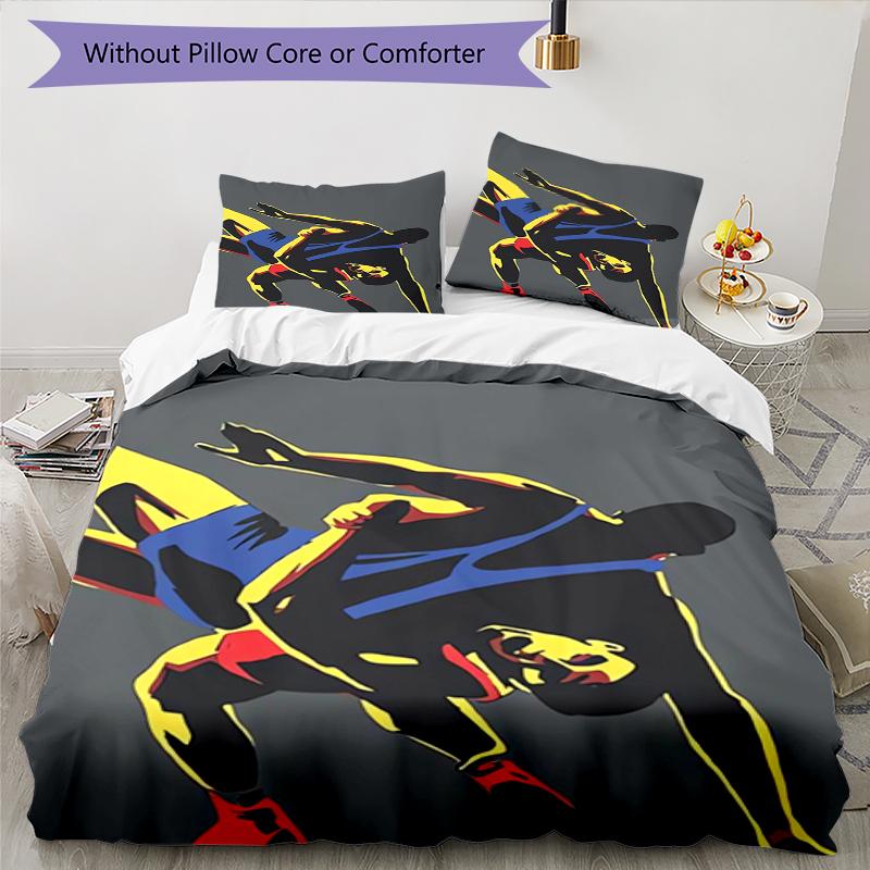 Set Biancheria da Letto 3 Pezzi Wrestling Copripiumino Chiusura Include 1 Copripiumino e 2 Federe, Morbido e Confortevole per Tutte le Stagioni.