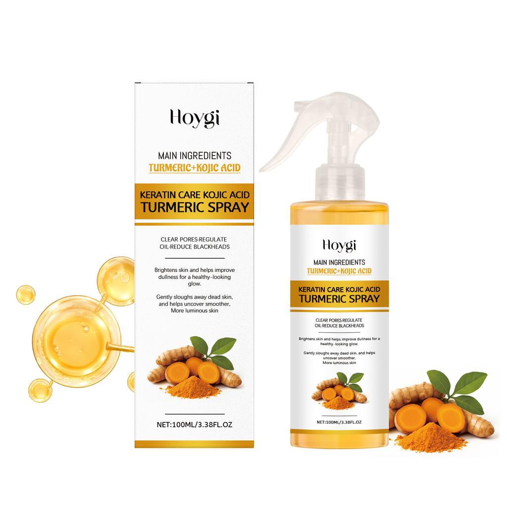 Turmeric Exfoliating Face Mist for Dull Skin Gentle Clarifying Spray for Radiant Complexion Natural Facial Cleansing Toner 100ml