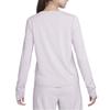 Nike Solid Color Round Neck Casual Long Sleeve T-Shirt Women Tops Grey Purple FN2802-019