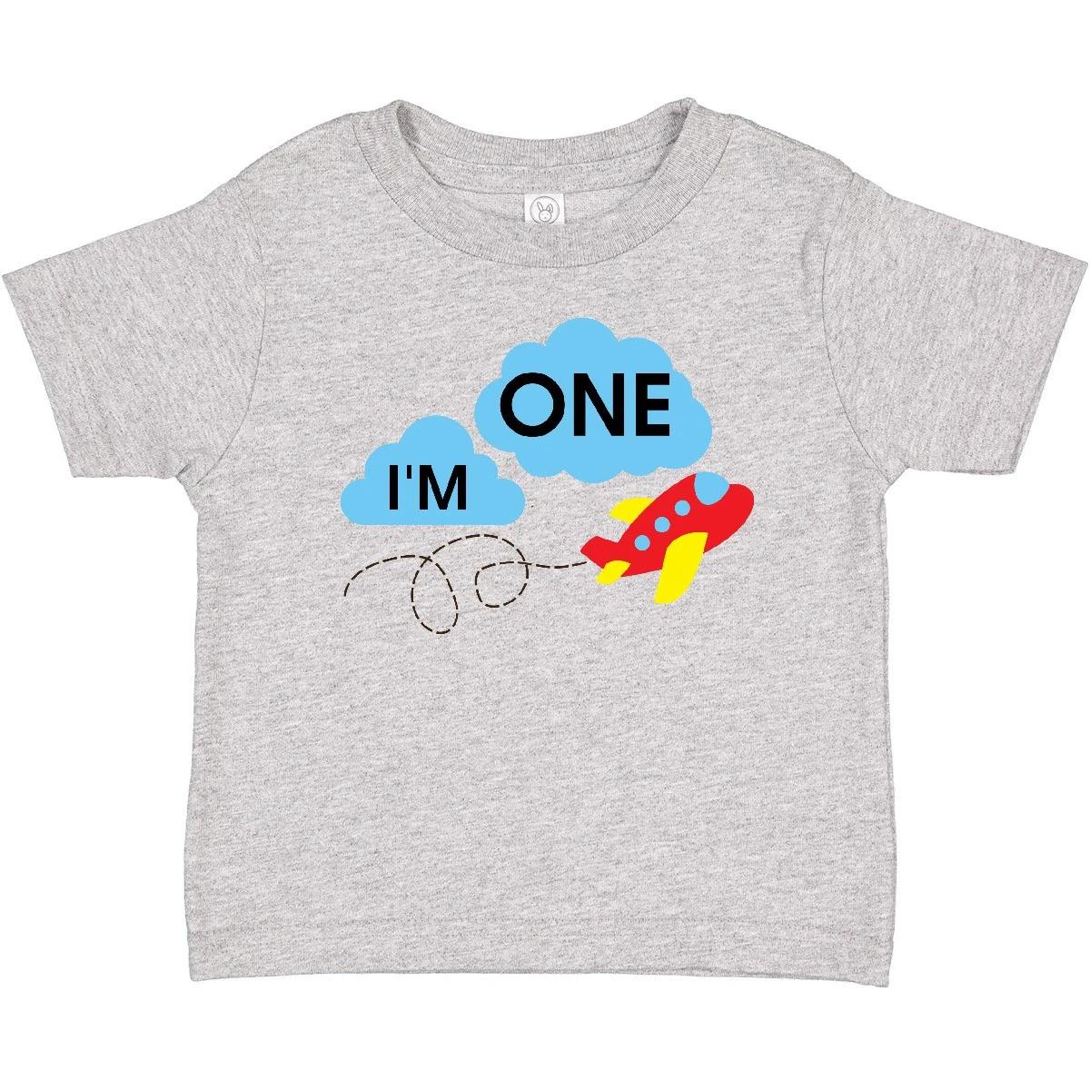 Inktastic I m One Airplane 1st Birthday Baby T-Shirt Party Infant Tees Shower 140