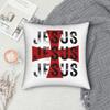 Jesus Christian Cross Faith Jerusalem Cross Square Pillow Cases Cushion Cover Creative Zipper Decorative Pillowcase For Car