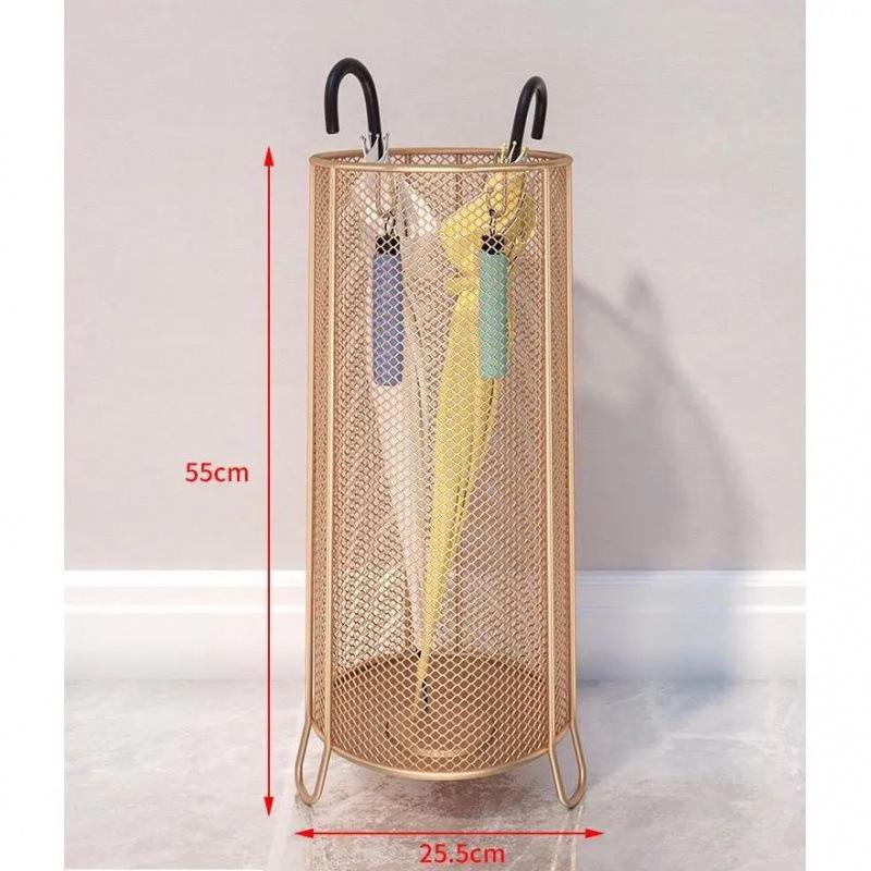Transparent Cylindrical Umbrella Storage Rack for Office and Home