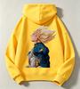 Dragon Ball Z Lebih Super Saiyan Hooded Children'S Hoodie Damaged Fighting Pattern Boys And Girls Teenage Hoodie