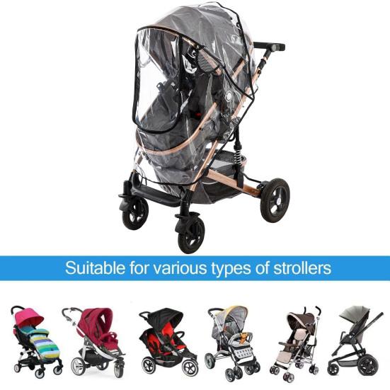 Stroller Rain Cover Waterproof Windproof Breathable Dust Snow Rain Protection Stroller Travel