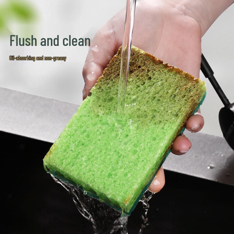 Magic Wood Pulp Dishwashing Sponge - Kitchen Cleaner for Dishes, Cups, Pots & More