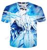 Saint Seiya 3D Print Short Sleeve T-Shirt Unisex Summer O-Neck Casual Streetwear Oversized T-shirt