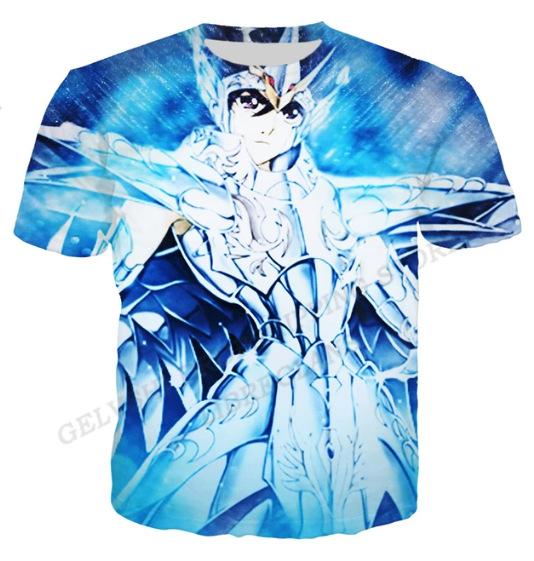 Saint Seiya 3D Print Short Sleeve T-Shirt Unisex Summer O-Neck Casual Streetwear Oversized T-shirt