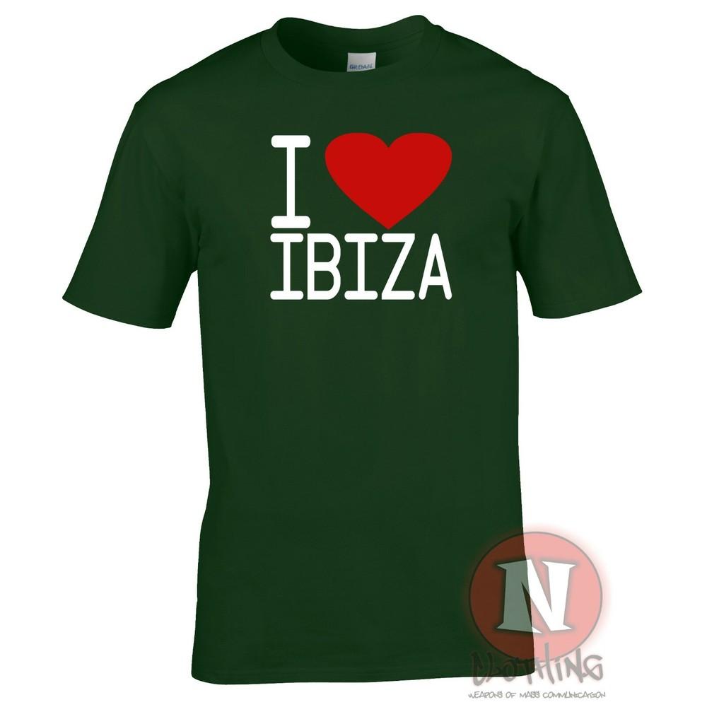 I Love Ibiza TShirt Club Party Edm Dj House Rave Music Retro Cool Festival Tee