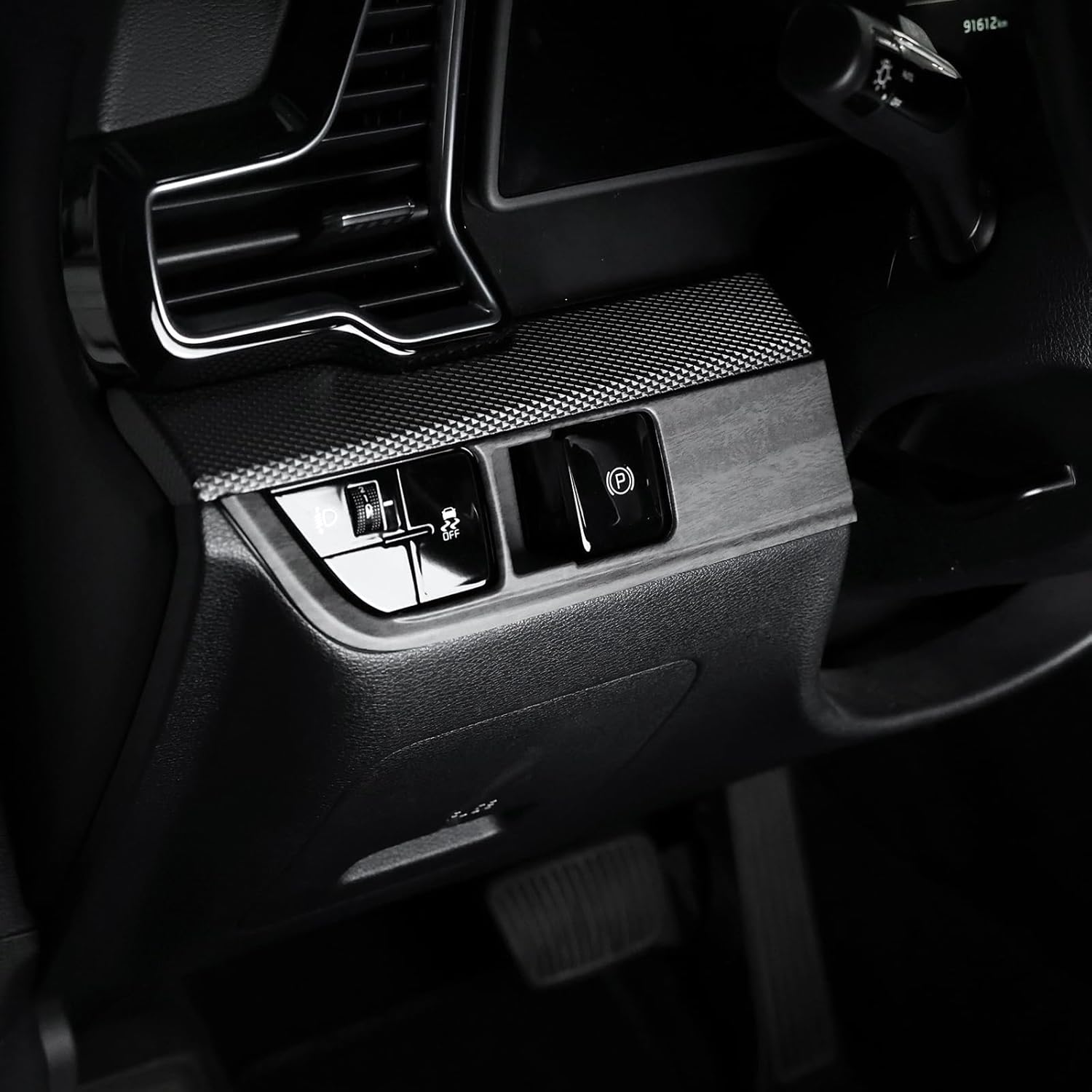 

YOUTOOCAR Dashboard Switch Panel Trim Cover Compatible with Kia Sportage 2023-2025 Accessories (Carbon Fiber Pattern) Wood Grain