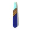 5 PCs Resin & Wood Wood Effect Resin Pendants Multicolor Drop 4.4cm X 0.8cm