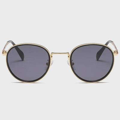 Gafas de Sol Metálicas con Montura Redonda 3409 - Unisex, Protección Anti-UV, Moda Retro Europea y Americana