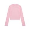 2024 Early Autumn Korean Style Ribbed Slim Fit Long Sleeve Women's T-Shirt with Raglan Sleeves