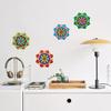 4-teiliges Wanddekor aus Holz mit Blumenmotiv, 2D-Mehrschicht-Blumenmuster, Wandbehang für Schlafzimmer, Wohnzimmer, Landhausstil