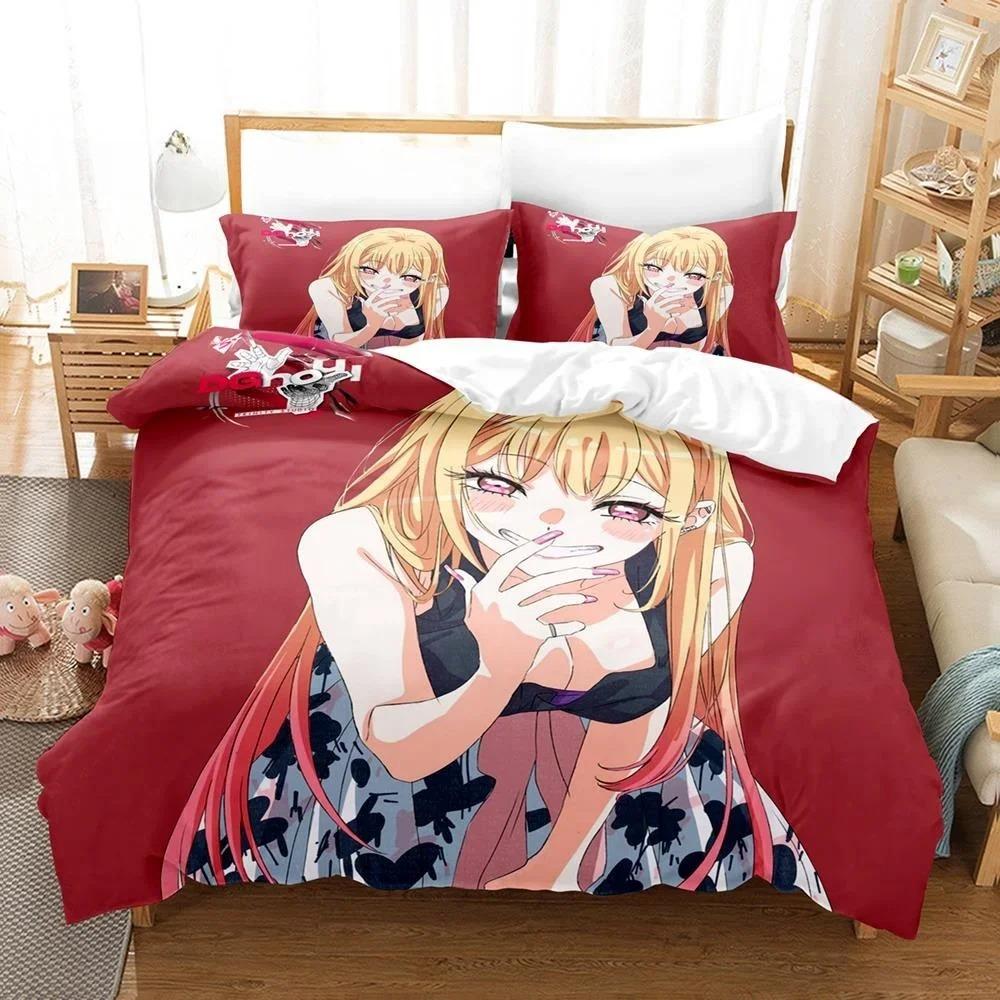 Anime My Dress-Up Darling Bedding Set Single Twin Full Queen King Size Bed Set Adult Kid Bedroom Duvet Cover Sets Home Textiles