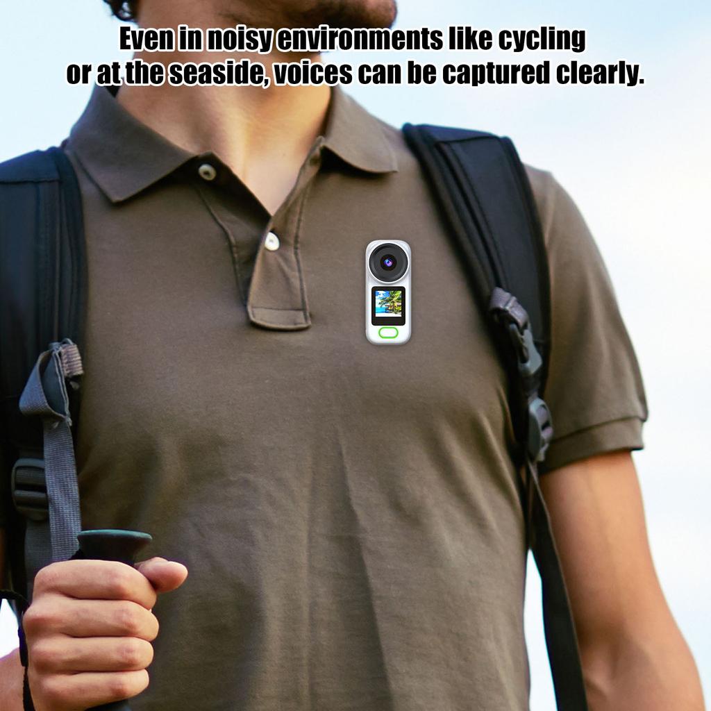 4K Thumb Action Camera with Magnetic Lanyard Small Portable Camcorder Thumb Sports Camera for Work Cycling Travel Pet Walking