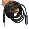 EAQKVX 8-Core Silver Audio Extension Cable 3.5mm Female To Male 300cm Brown Black Earphone Cable