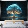 Tree of Life Tapestry Wall Hanging Room Decoration Aesthetics Yoga Mat Starry Sky Landscape Home Mural Decoration Altar Cloth