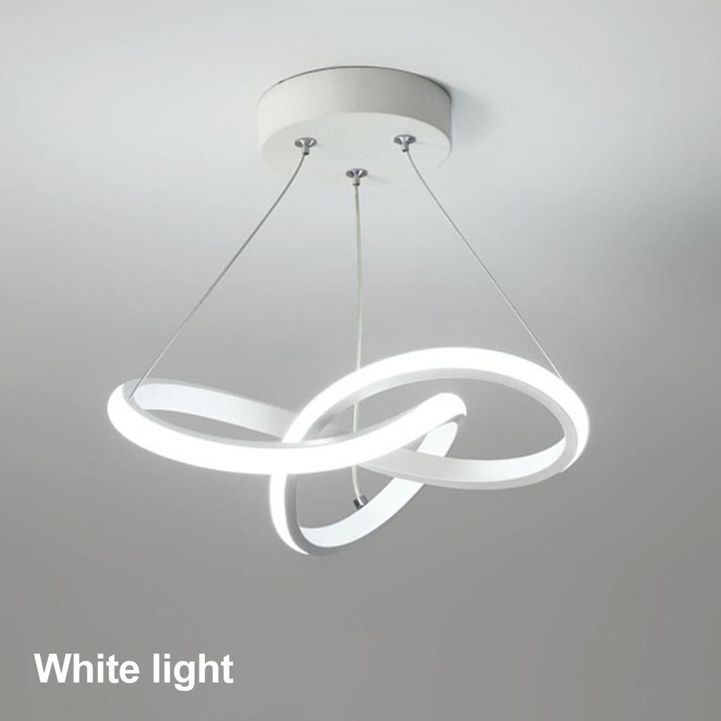 24cm Led Pendant Light Tricolor Hanging Lamp Lights Luxury Ceiling Linear Retro Nordic Black/White Creative Art Metal Chandelier