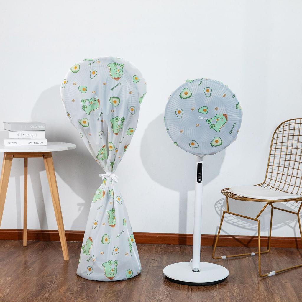 Fan Dust Cover PEVA Semi-Complete Household Floor Fan Cover Protective Cover Waterproof Washable Stereo Fan Cover