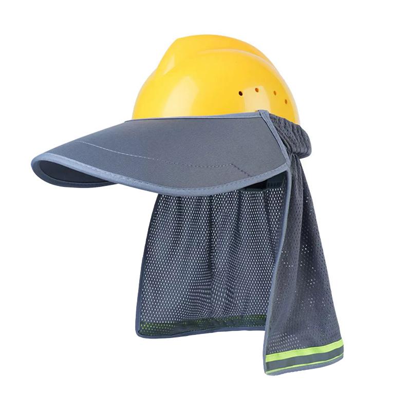 Summer Sun Shade Safety Hard Hat Neck Shield Helmet Sun Shade Reflective Stripe Cap Cover For Construction Workers