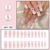 Pink Cute Sweet Love Diamond Water Pipe French Pearl Bow Wearing Nail Patch Fake Nail Wholesale