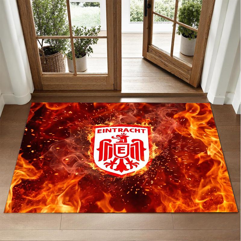 Eintracht Frankfurt Football Design Crystal Velvet Rug Soft Decorative Mat for Bedroom Entrance