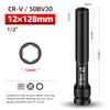 Clé à douille 1/2 tête hexagonale 8-24mm Adaptateur Clé Convertisseur Douille profonde Outils de retrait de pneu