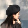 Autumn and Winter Cute Versatile Wool Leopard Print Beret Female Tide British Bud Painter Hat Winter