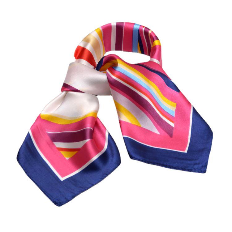 Chic Silk Scarf for Flight Attendants and Professionals—Elegant Accessory for Work or Gift
