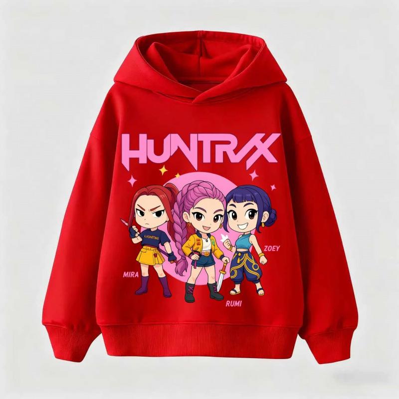Podzim Zima Kpop Lovci démonů Potištěné Mikiny Módní Ležérní Teplé Sportovní Dlouhý rukáv Dětské Chlapecké a Dívčí Dětské Unisex Mikiny s kapucí