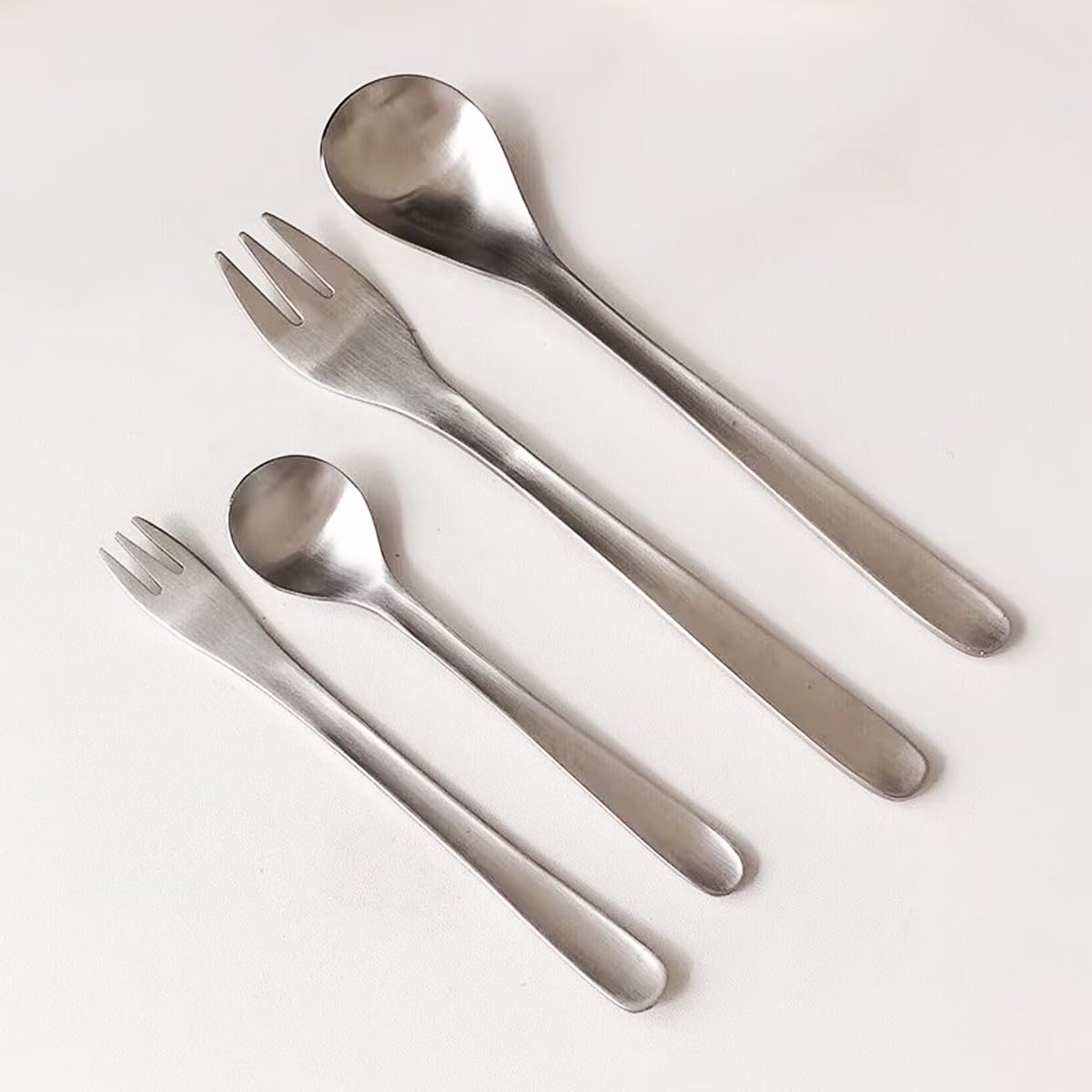 Hive Mind Stainless Steel Cutlery Dessert Dessert Fork Dishwasher Safe 18-8 Set Spoon, Fork, Spoon, (4-piece set),