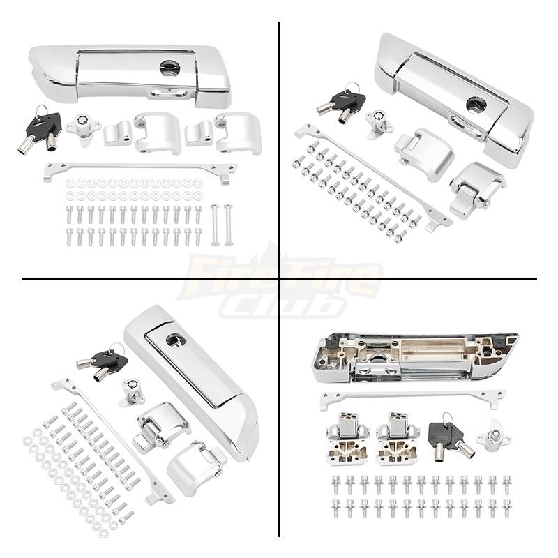 Motorcycle Hard Bag Saddlebag Hardware Latch Hinge Lock Kit For Harley Touring Street Glide Road King Road Glide 2014-Up