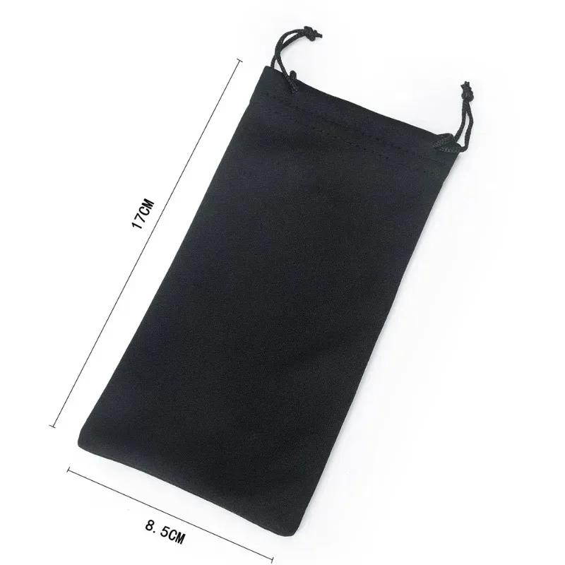 10 st Mjuk Vattentät Solglasögonpåse med Dragsko Mikrofiber Dammfri Pouch Bärbar Förvaringsväska för Glasögon