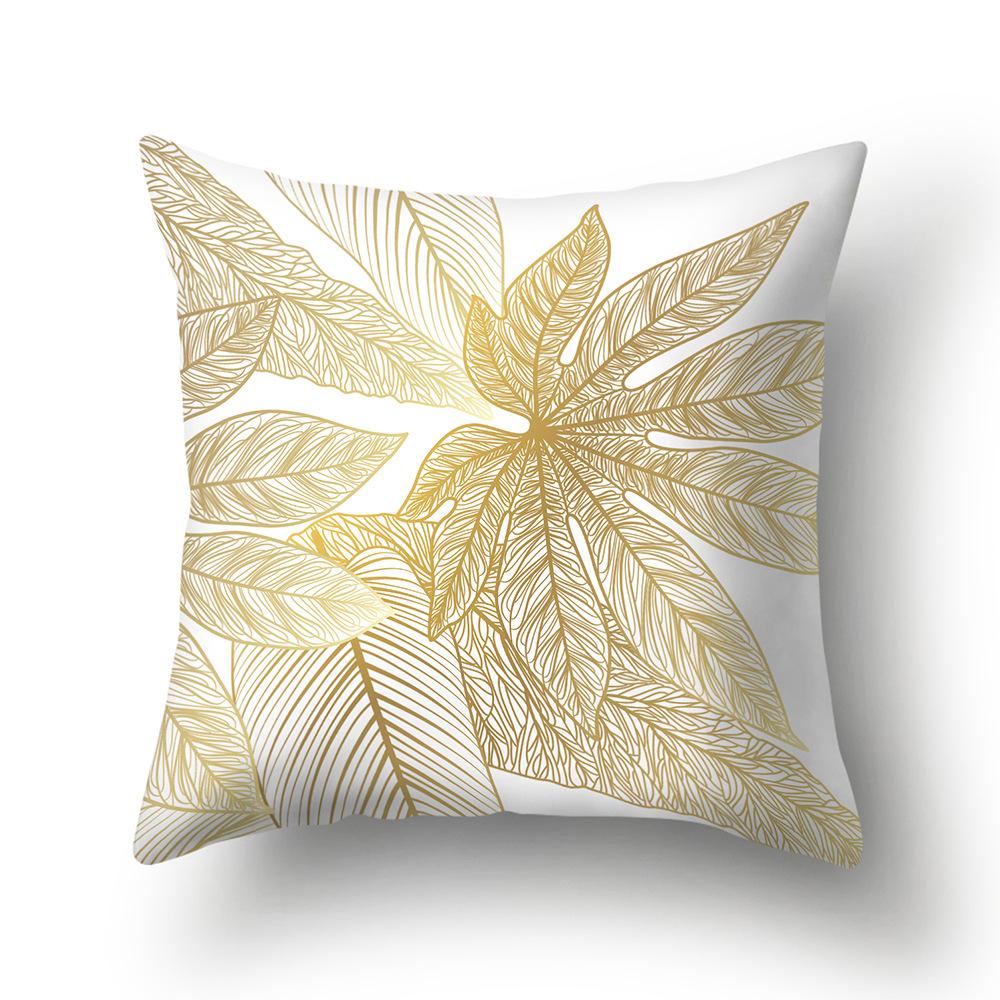 Golden Geometric Puzzle Array Pillow Car Pillow Long Pillow Cushion