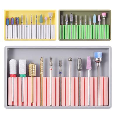 10PCS /Box Nail Drill Bits Set Ceramics Tungsten Carbide Alloy Electric Set of Polishing Tools Manicure Machine Nail Tools