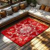 Vintage Persian Area Rug Non Slip Washable Floor Mat Living Room Home Decor Bohemian Carpet Modern Abstract Pattern Red