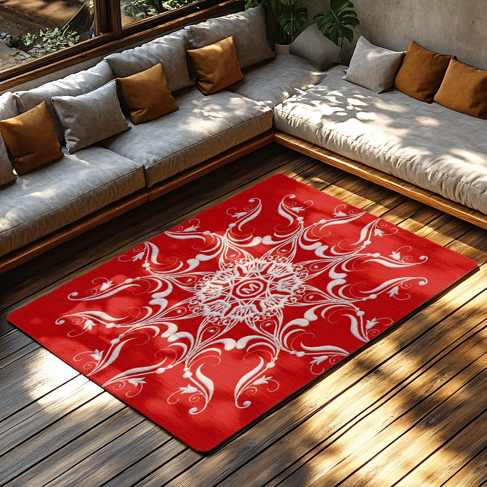 Vintage Persian Area Rug Non Slip Washable Floor Mat Living Room Home Decor Bohemian Carpet Modern Abstract Pattern Red